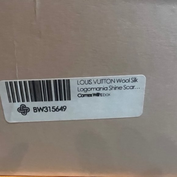 Louis Vuitton Wool Silk Logomania Shine Scarf - Picture 5 of 5